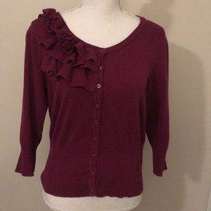 Burgundy cardigan